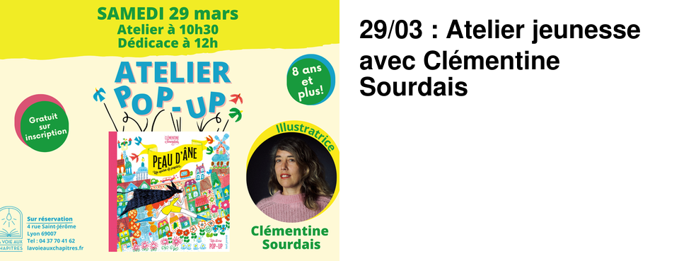 29/03 : Atelier jeunesse avec Cl�mentine Sourdais
