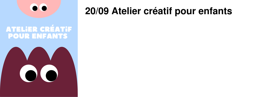 20/09 Atelier cr�atif pour enfants